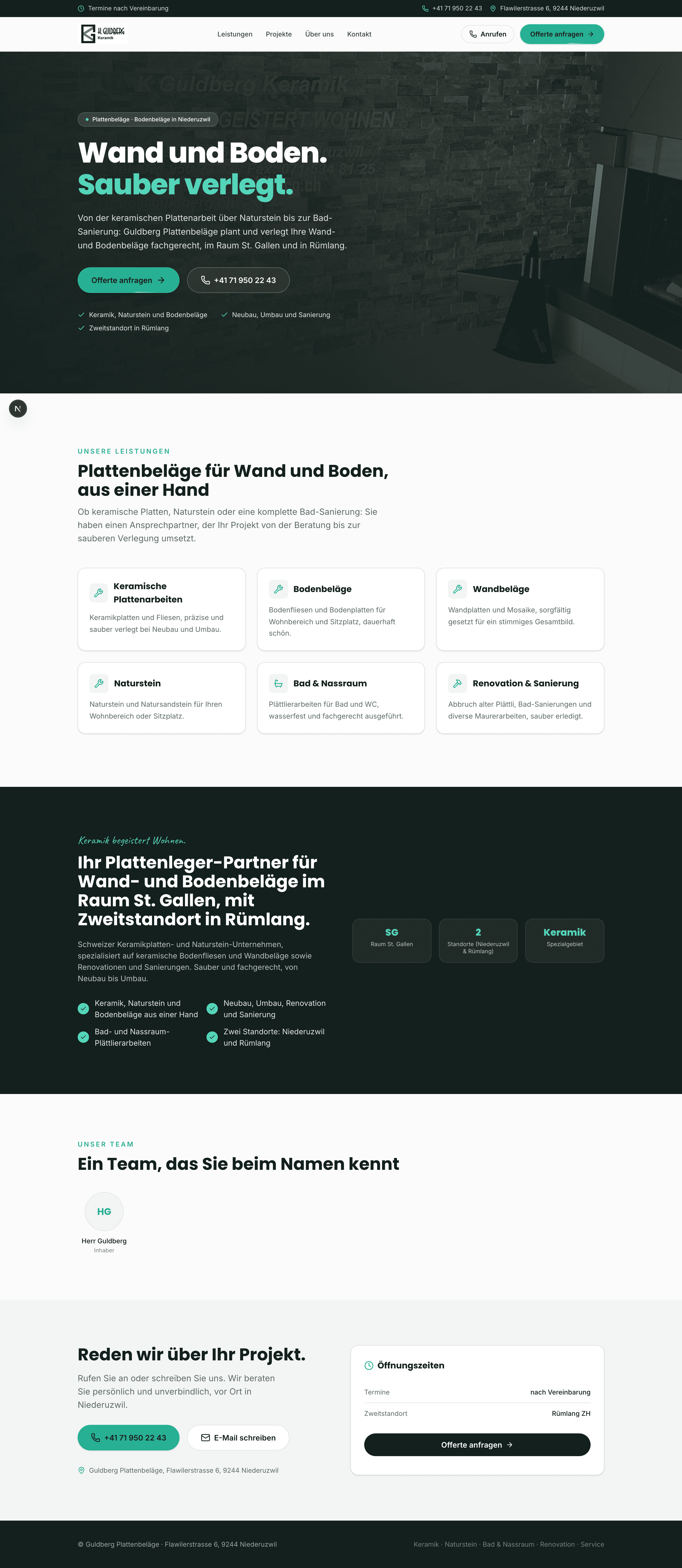 Entwurf der neuen Startseite